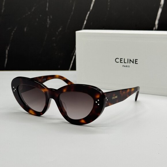 NEW CELINE CL40320U 53F HAVANA BROWN WOMEN SUNGLASSES CELINE - Picture 1 of 9